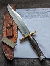 Vintage Fritz Horsmon's Korean War Randall Made Model 12-9 w/org Sheath & Stone picture