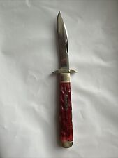 Marbles Swing Guard Cheetah Folding Lock Back Knife Bone Handle. Preowned. picture