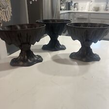 Set of (3) Cast Iron French Or Victorian Style Planters Garden 6.5” X 8”  Ornate picture