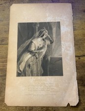 Antique Engraving Print Zelica Thomas Moore Romance Poem Lalla Rookh picture