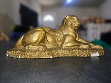 Vintage J.L. Boulton Bronze-Clad Reclining Tiger Sculpture picture