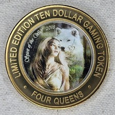 2018 Four Queens Silver Strike $10 Spirit of the Wolf .999 Limited Edition picture