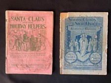 Antique Christmas Santa Claus 1904 1906 Illustrated Music Songbooks Lot of 2 picture