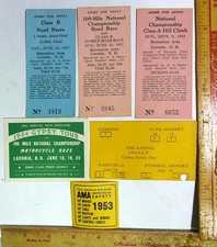 1950s AMA tickets+ vintage collectible Laconia motorcycle rally race memorabilia picture
