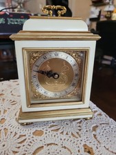 Elliott London Chinoiserie Japanned decorative Style Clock With gold gilt Trim. picture