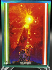 Topps 2024 Star Wars Galaxy ROTJ-5 Return of the Jedi Poster Aqua /199 picture