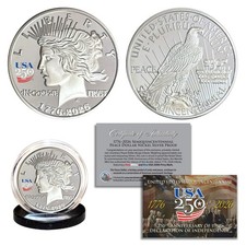 1776-2026 America 250 Privy PEACE DOLLAR Nickel-Silver Proof Tribute 1 OZ Coin picture
