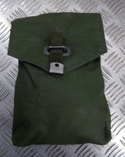 Genuine Vintage Swedish Green Vinyl PVC Side Utility Ammo Pouch picture