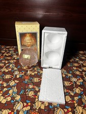 Vintage Pink Fairy Lamp Depression Glass with Floral Pattern W/box picture