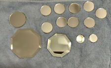 LOT OF 14 DISPLAY MIRRORS Beveled Round & Octagon For Collectibles Swarovski picture