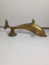 Vintage Solid Brass Dolphin Door Knocker 7-1/2” picture