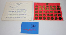 Vintage 1968 Franklin Mint Presidential Profile Bronze Coin Collection picture