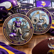 Minnesota Vikings 65th Anniversary Commemorative Coin picture