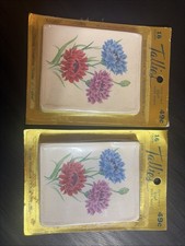 Vintage Bridge Tally Cards Sealed Floral Mid Century 49¢ NOS 16 Tallies Carded picture