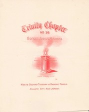1924 Trinity Chapter No 38 Royal Arch Masons Atlantic City NJ Masonic Program picture