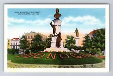 New Orleans LA-Louisiana, John McDonogh Monument, Souvenir Vintage Postcard picture