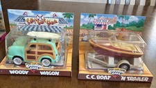 Chevron Cars Woody Wagon C.C. Boat 'N Trailer Lot of 2 - In The Original Boxes picture