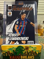 2022-23 Panini Donruss Net Marvels Robert Lewandowski #8 FC Barcelona Soccer picture