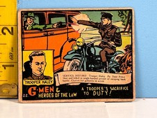 1936 Gum Inc. G-Men & Heroes of the Law #22 Trooper Haley Troopers Sacrifice picture