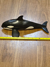 Mattel Orca Killer Whale Plastic Figurine Toy, Black & White, 14
