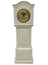 Lenox China Patriarch Grandfather Clock Figurine Ivory/Gold Quartz picture