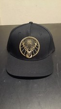 Jagermeister Jager Hat Cap Black Embroidered Logo Snapback Baseball - NEW picture