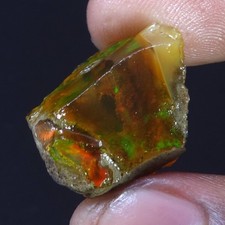 25.30 Cts 100% Natural Welo Fire Ethiopian Oil Opal Rough Cab Gems Ring Nacklace picture