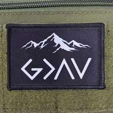 God Is Greater Patch Highs And Lows Moral Tactical Military Army USA Hook & Loop picture