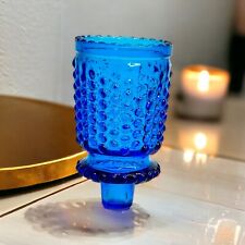 Vintage Turquoise Blue Hobnob Votive Candle Holder Peg End 3