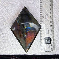 Labradorite Diamond With Stand #10 174g picture