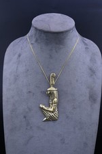 Handcrafted Copper Maat Pendant Egyptian Goddess Amulet picture