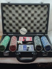Vintage 5 Star Chrysler Texas Holdem Poker Set  (New) Sealed Cards/Chips (Nice) picture