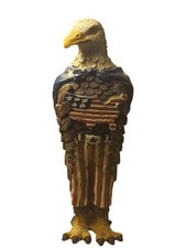 Bald Eagle Draped In American Flag Figurine 5.5” Tall Rare Great Condition  picture