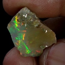 15.20 Cts. AAA+ Ethiopian Rough Top Multi Fire Opal Specimen Opal Loose Gemstone picture