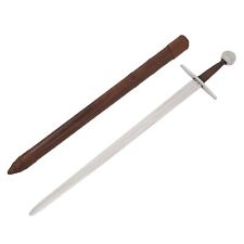 Medieval One Handed Sword Carbon Steel Hand Forged Classic with Leather Scabbard picture