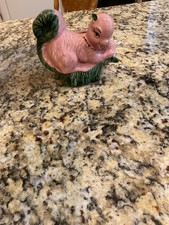 Vintage Anthropomorphic PINK GREEN Squirrel Planter Ceramic Fashions OPCO USA picture