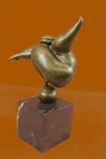 CONTEMPORARY BRONZE METAL SCULPTURE NUDE ABSTRACT FIGURATIVE FEMALE SIGNED DECOR picture