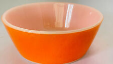 Anchor Hocking Federal Glass Dish Orange with White interior 5