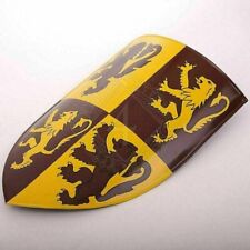 Medieval Warrior Steel Shield with Welsh Dragon Yellow Replica Heater Shield picture