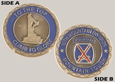 10th Mountain Division Climb to Glory Mountain Tough Challenge Coin  1#20 picture