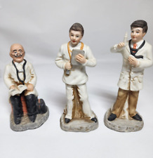 Vintage Dresden Lace Porcelain Miniature doctors picture