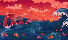 Shining Gyarados Pokemon TCG Playmat & Office Mousepad | Pokémon TCG picture