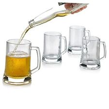  Classic Beer Mug Set, Beer Mugs with Handles, Glass Beer Steins, Freezable  picture