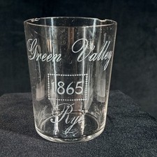Antique Green Valley Rye Pre-Prohibition Shot Glass Scranton, PA - Chips on Rim picture