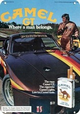 1981 CAMEL CIGARETTES & GT RACE & PORSCHE Race Car DECORATIVE REPLICA METAL SIGN picture
