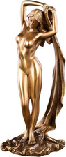Elegant Gold Finish Goddess Statue, Yoga Statue Decor for Women picture