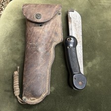 Imperial WW 2 / Korea US Type A-1 Folding Machete w/ Original Sheath & Stone picture