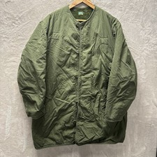 VTG 60s Swedish Army Military Green Jacket Insulated Liner Olive C52 Button M59 picture