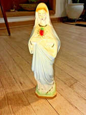 Vintage Mother Mary Statue Chalkware 12