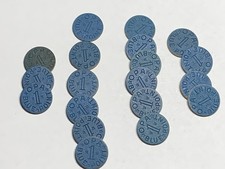 Vintage Lot of 19 RARE VARIETY BLUE WWII OPA Tokens-WU,MX,WW,CX most Near MINT picture